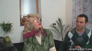 Granny gets a hard dick